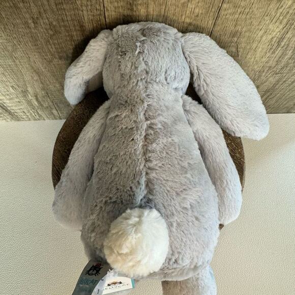 Jellycat Original Bashful Grey Bunny NEW FAST SHIP Medium - Picture 6 of 9